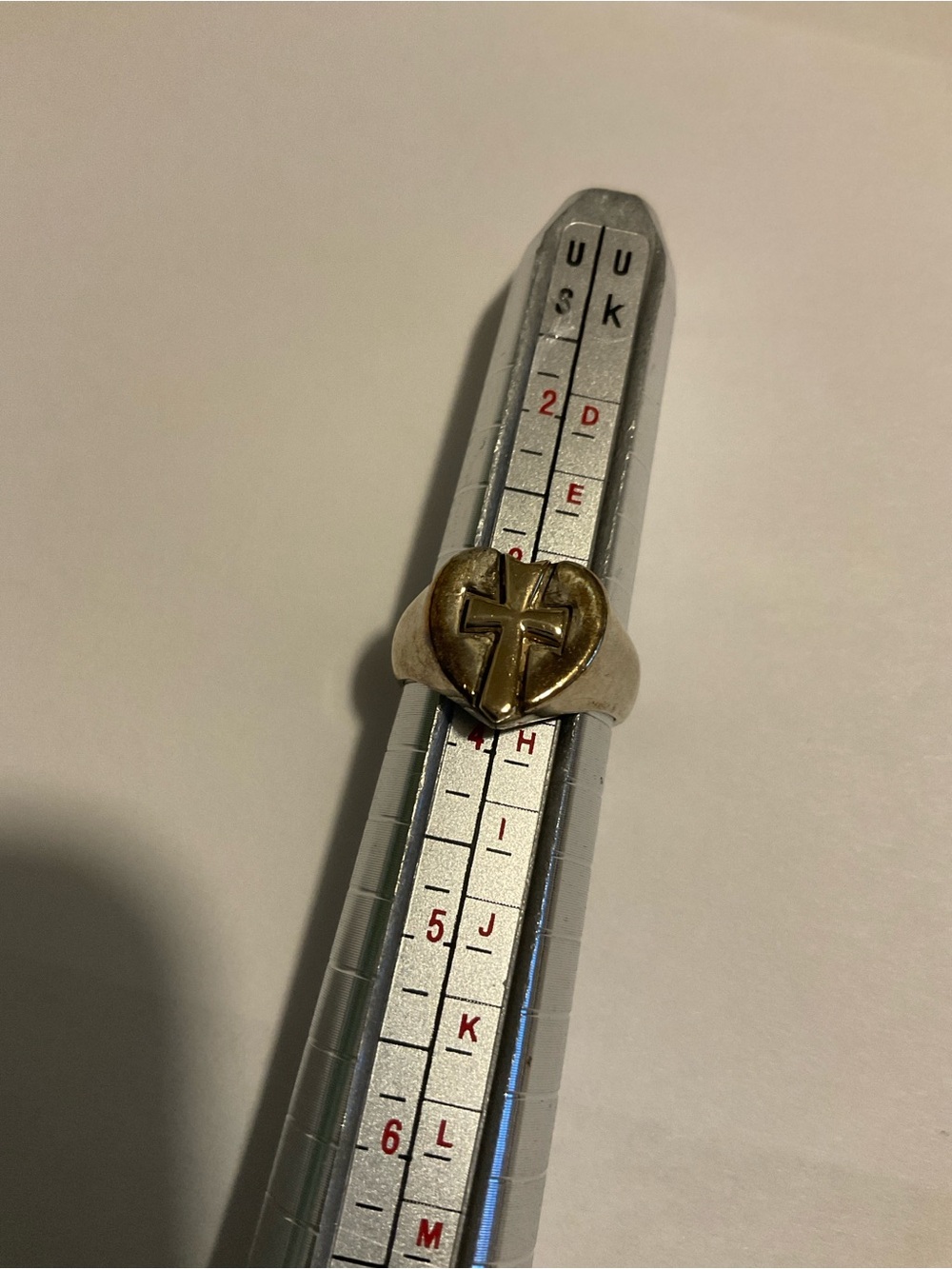 Retired James Avery 14k/sterling cross ring
